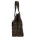 Fendi Zucca Print Leather Pocket Tote, bottom view